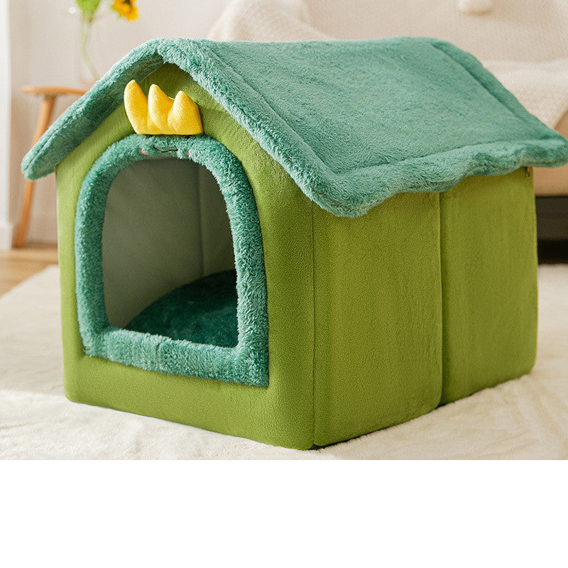 Foldable Dog House Cat Bed Winter Villa Sleep