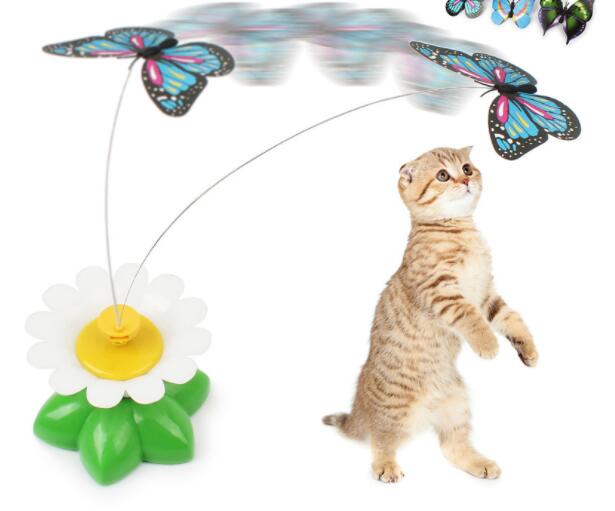 Electric Automatic Rotating Flower Pet Toy