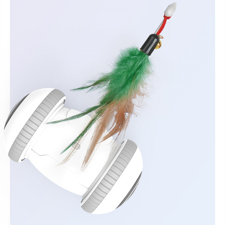 Cat Toy With Interchangeable Heads Feather