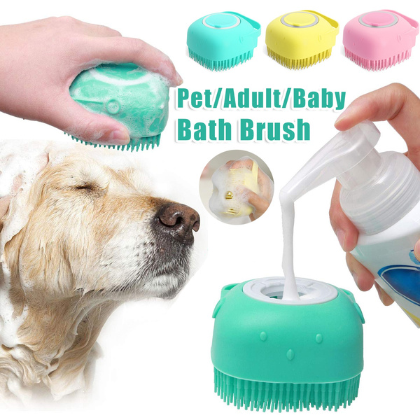 Pet Grooming Silicone Dog Bath Massage Gloves Brush