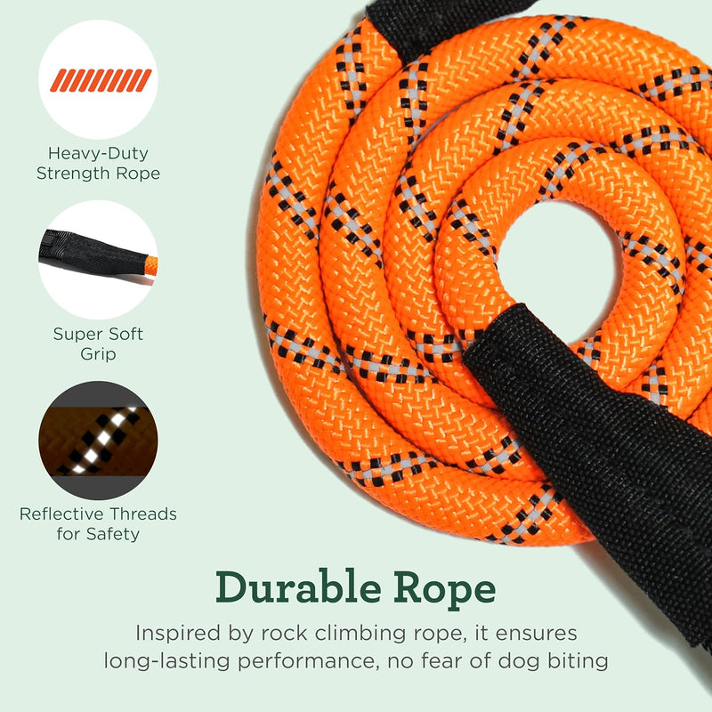 Dog Seat Belt for Car – Heavy-Duty Reflective Pet Restraint with Carabiner & Buckle | Universal Fit for All Dogs – Safe Travel Harness Attachment (Orange)