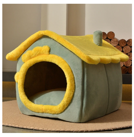 Foldable Dog House Cat Bed Winter Villa Sleep