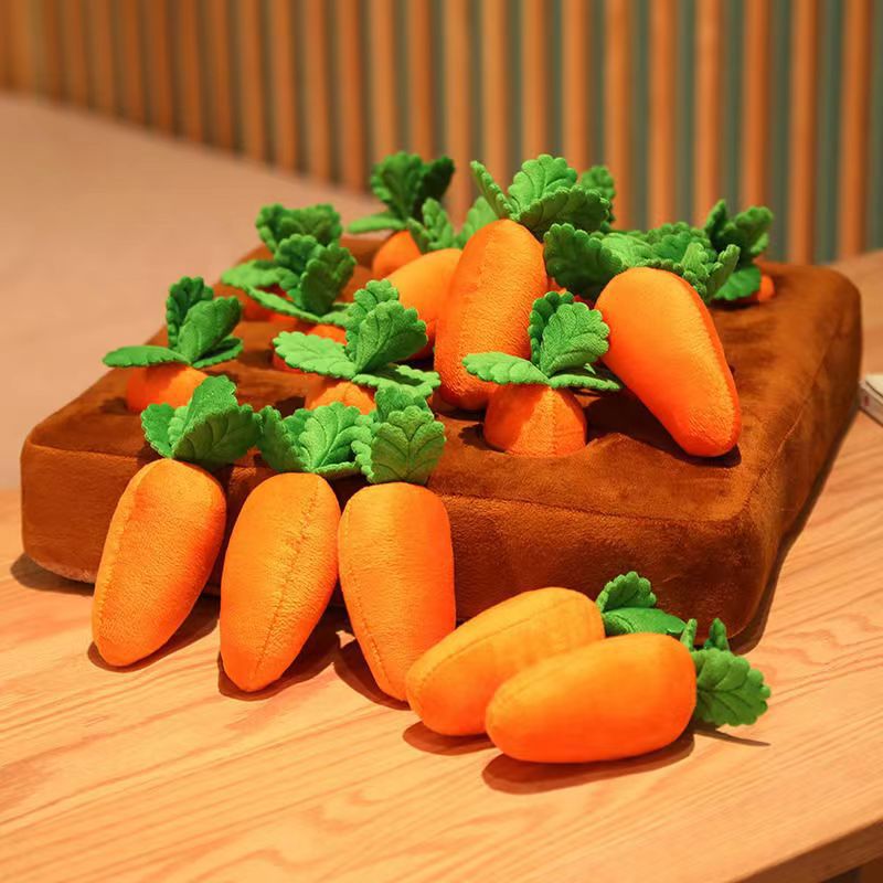 Pet Dog Toys Carrot Plush Vegetable Chew Accessories