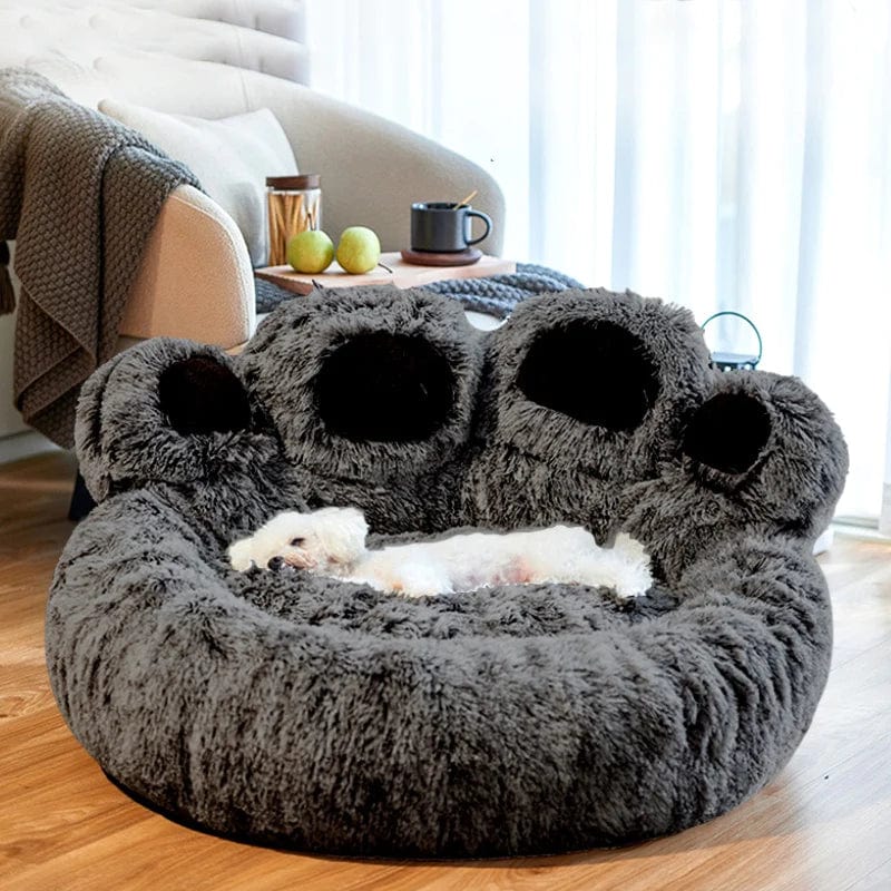 Dog Bed Cat Mat Round Long Plush Deep Sleeping